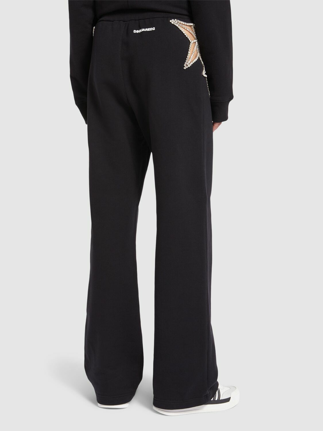 【関税&送料込】Dsquared Pants With Embroidery DSQUARED2 - Embroidered Stars Straight Pants Dsquared2