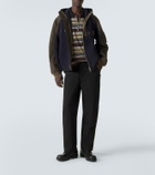 Sacai Cotton-blend and twill hoodie