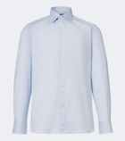 Zegna Cotton-blend poplin shirt