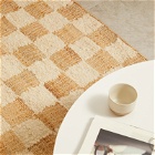 ferm LIVING Check Wool Jute Rug - 140x200cm in Off-White/Natural 