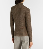 Veronica Beard Nate houndstooth jersey top