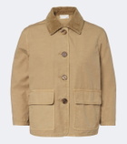 The Row Benka corduroy-trimmed cotton jacket