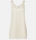 Leset Barb satin minidress