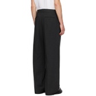 Dunst Gray Double Pleated Wide Slack Trousers