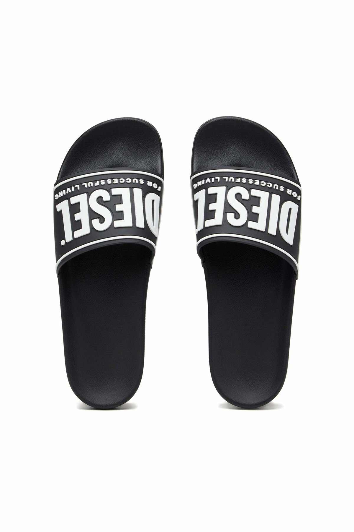 Diesel Sa-Mayemi-Pool slides with 3D logo - Slides Mens in Black