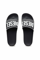 Diesel Sa-Mayemi-Pool slides with 3D logo - Slides Mens in Black