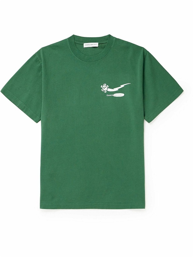 Photo: GENERAL ADMISSION - Logo-Print Cotton-Jersey T-Shirt - Green