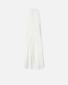 Pinko Midi Dress In Broderie Anglaise And Macramé Snow White