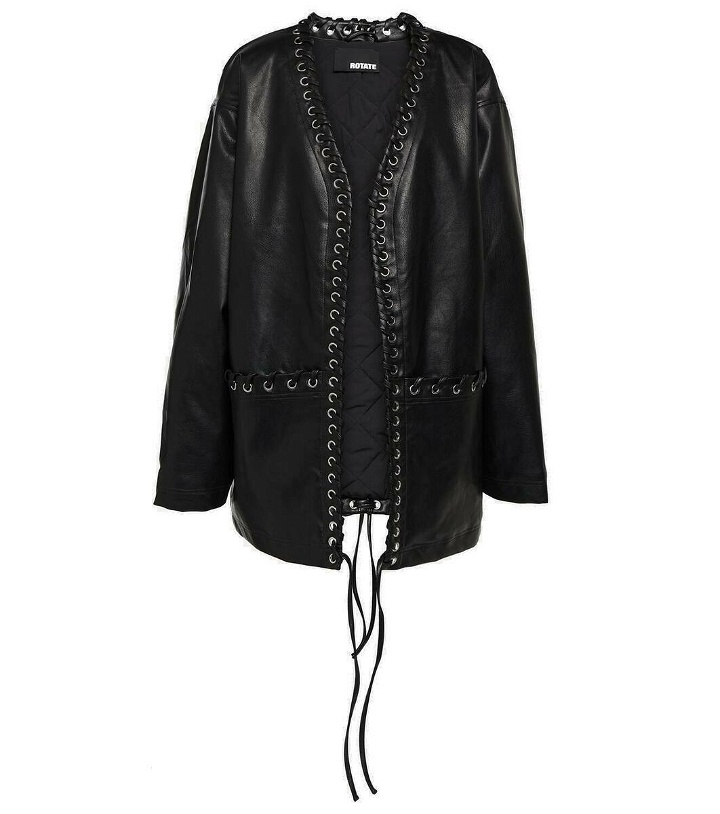 Photo: Rotate Birger Christensen Lace-up faux leather jacket