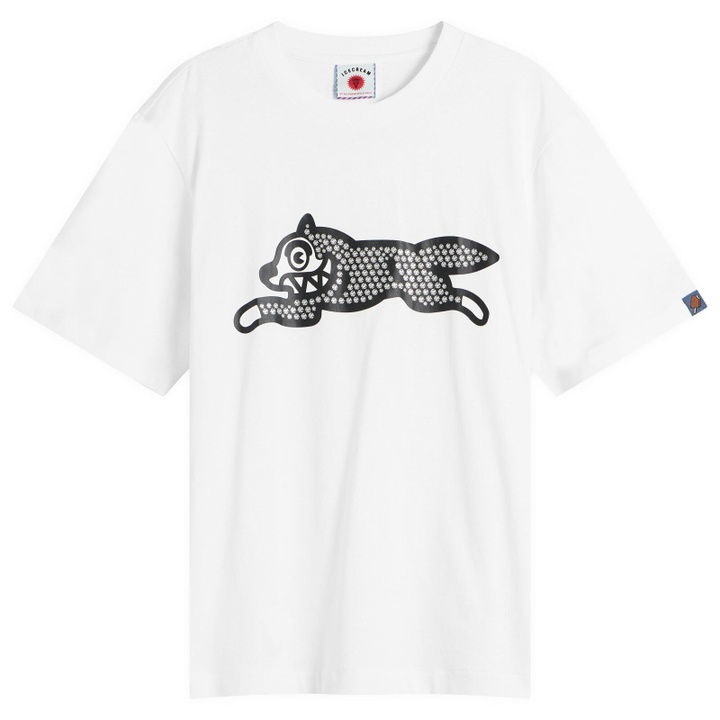 Photo: ICECREAM Men's Glitter Running Dog T-Shirt in White