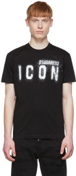 Dsquared2 Black 'Icon' Spray T-Shirt