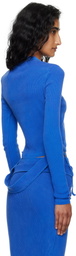 Ottolinger Blue Double Closure Rib Cardigan