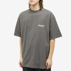 Balenciaga Men's Fit T-Shirt in Smoke Grey/White/Red