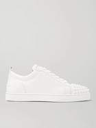 Christian Louboutin - Louis Junior Spikes Cap-Toe Leather Sneakers - White