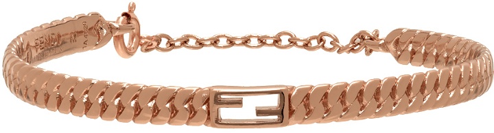 Photo: Fendi Rose Gold 'Forever Fendi' Baguette Bracelet