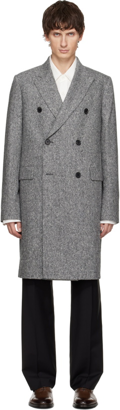 Photo: Paul Smith Gray Double Breasted Over Coat
