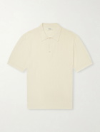 Hartford - Pointelle-Knit Cotton Polo Shirt - Neutrals