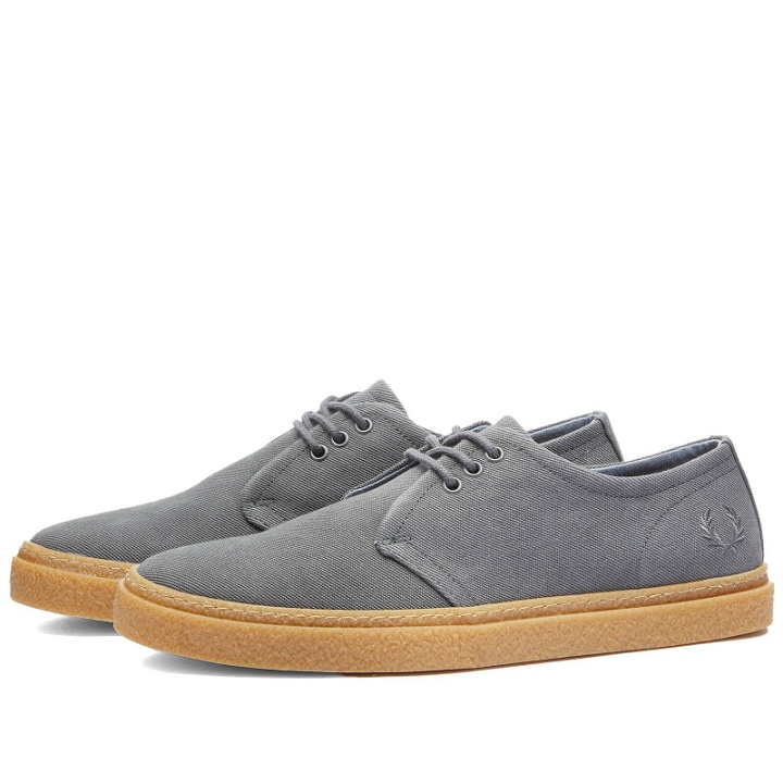 Photo: Fred Perry Authentic Men's Linden Canvas Shoe in Charcoal