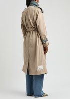 3.1 Phillip Lim Panelled Denim and Cotton Trench Coat Indigo