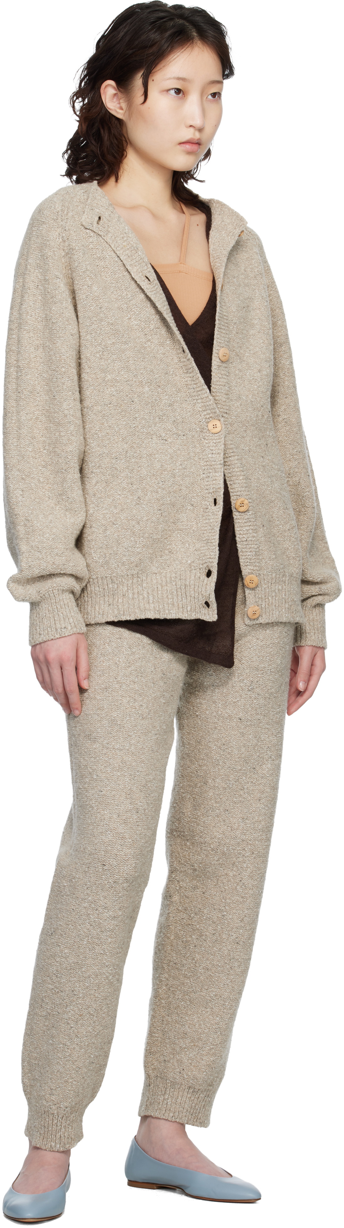 Baserange Taupe Soar Cardigan