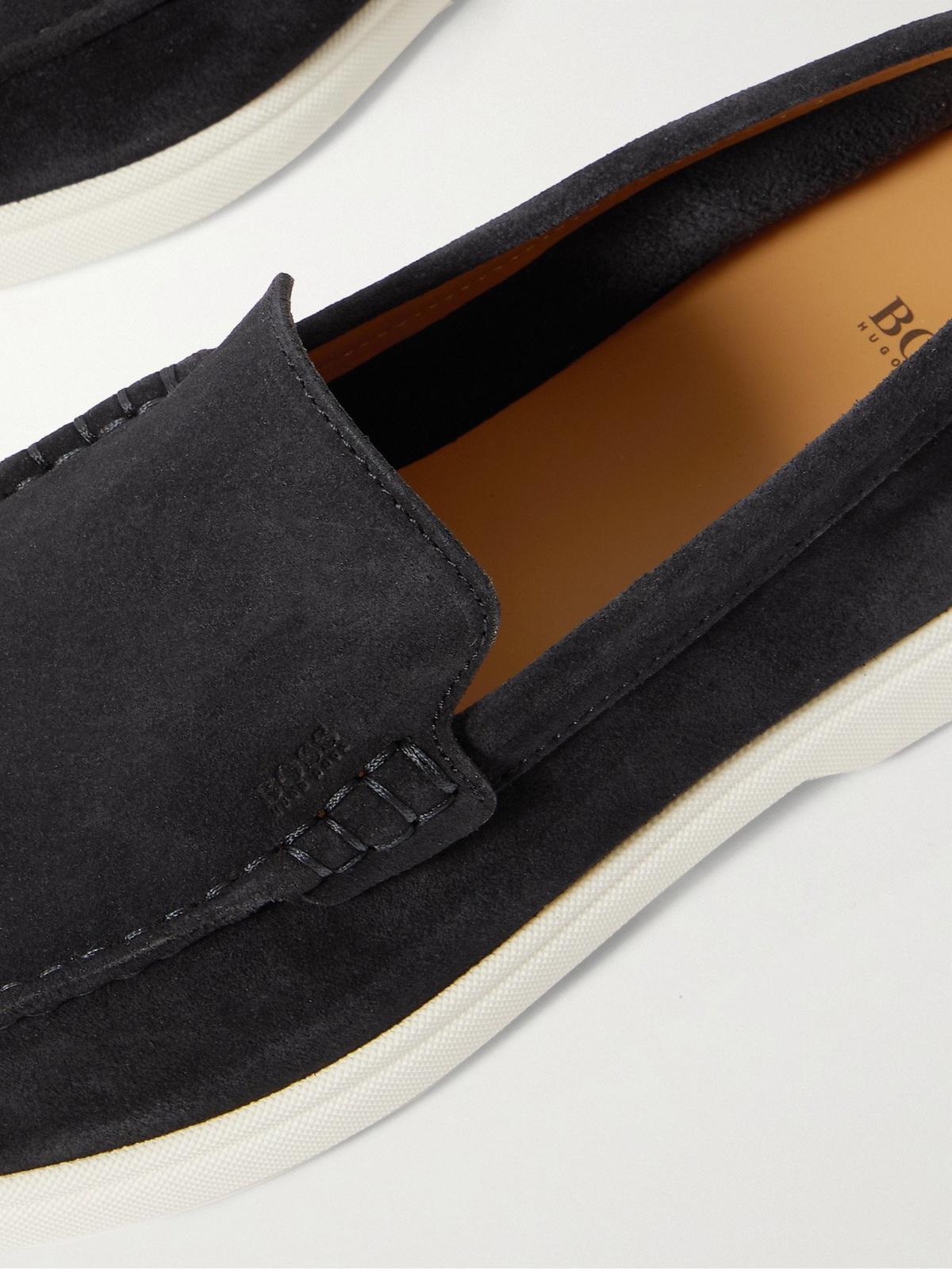 Boss best sale suede loafers