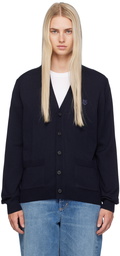 Maison Kitsuné Navy Bold Fox Head Cardigan