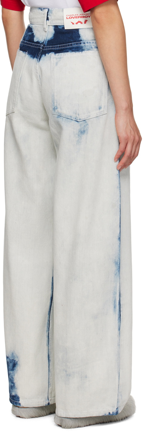 Charles Jeffrey LOVERBOY Blue Wide Jeans