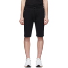 Dolce and Gabbana Black Plaque Lounge Shorts