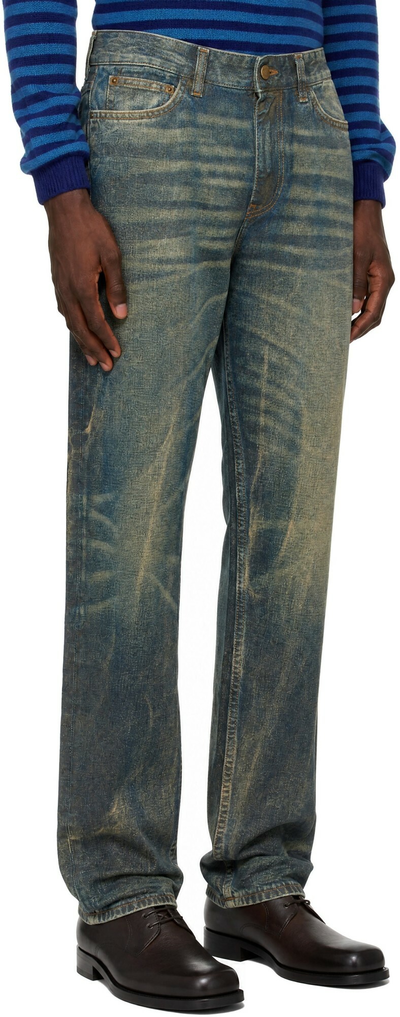 Stockholm (Surfboard) Club Blue Straight 5-Pocket Jeans