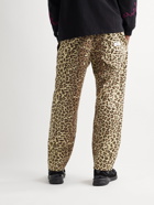 WTAPS - Seagull Leopard-Print Cotton-Twill Drawstring Trousers - Animal print
