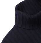 NN07 - Davies Ribbed Wool-Blend Rollneck Sweater - Blue