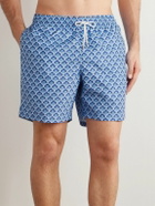 Derek Rose - Straight-Leg Mid-Length Printed Swim Shorts - Blue