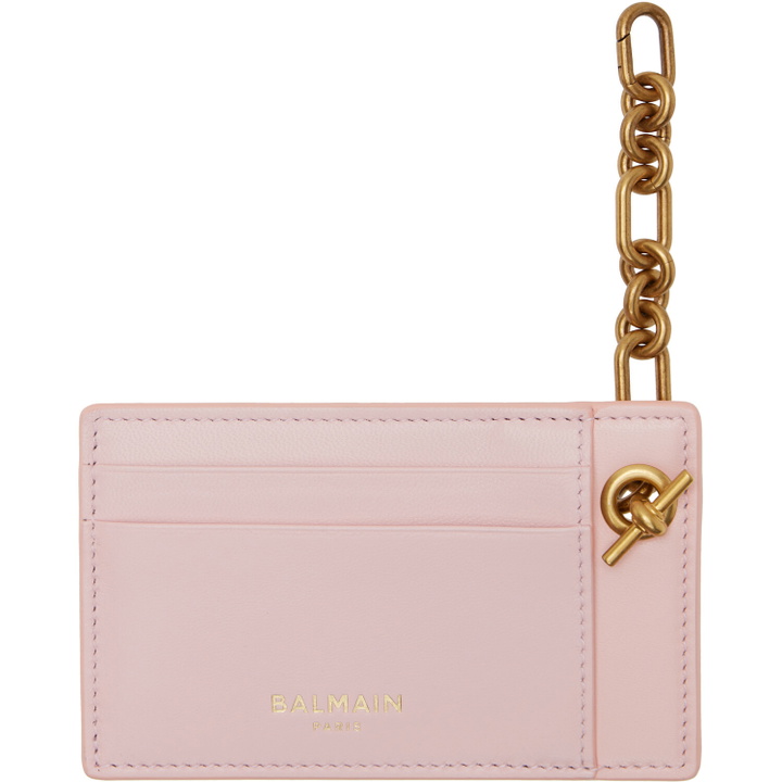 Photo: BALMAIN Pink Pulse Chain Card Holder
