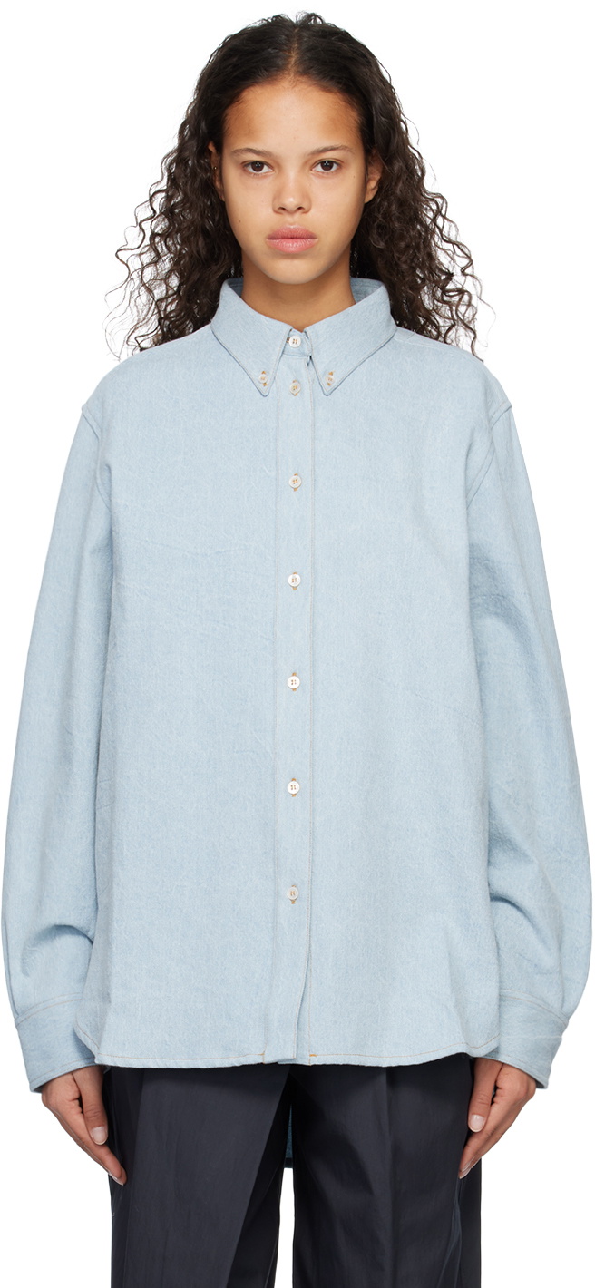 Studio Nicholson Blue Bissett Shirt Studio Nicholson