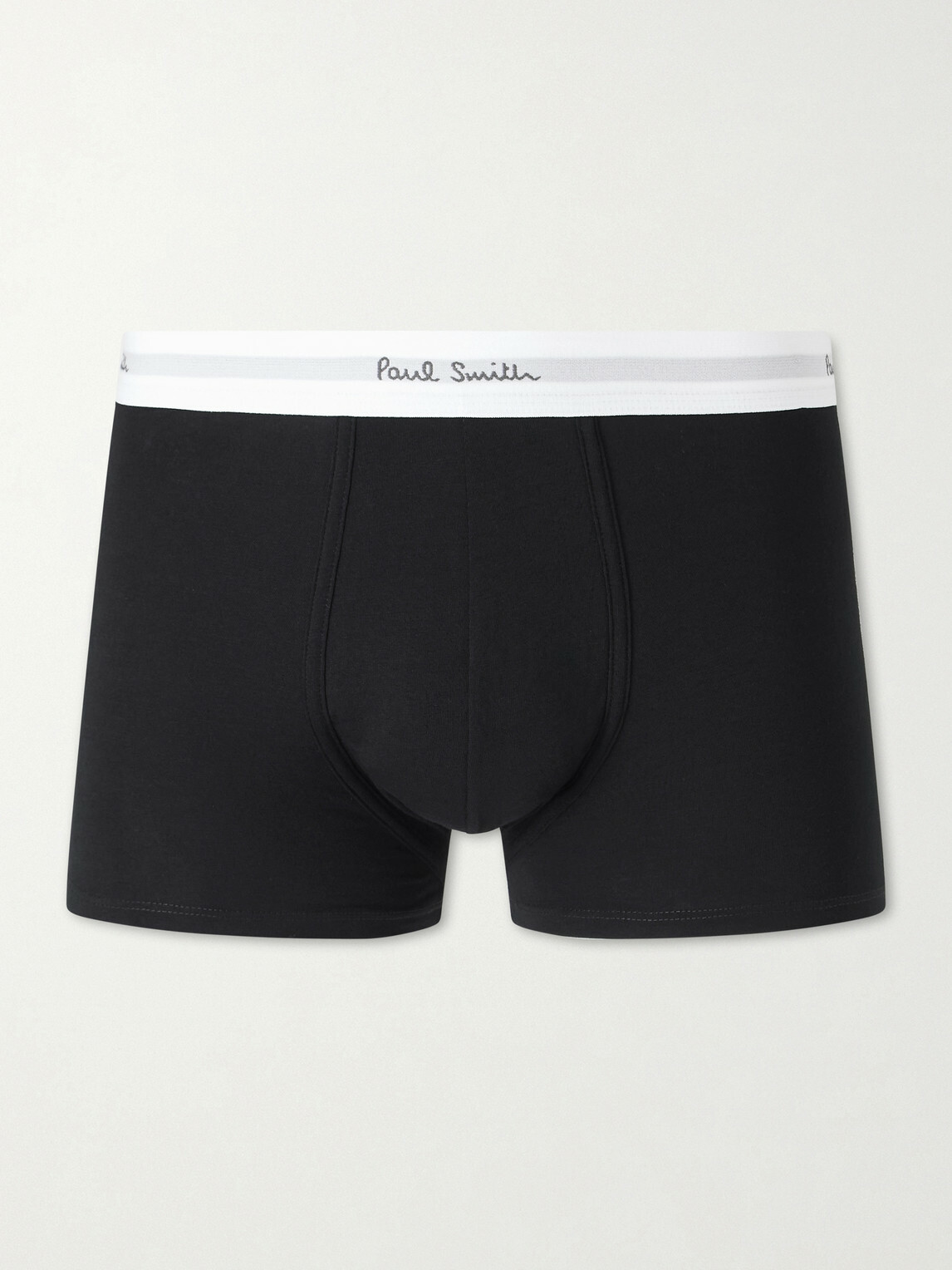 Paul Smith - Seven-Pack Stretch Organic Cotton-Jersey Boxer Briefs - Black