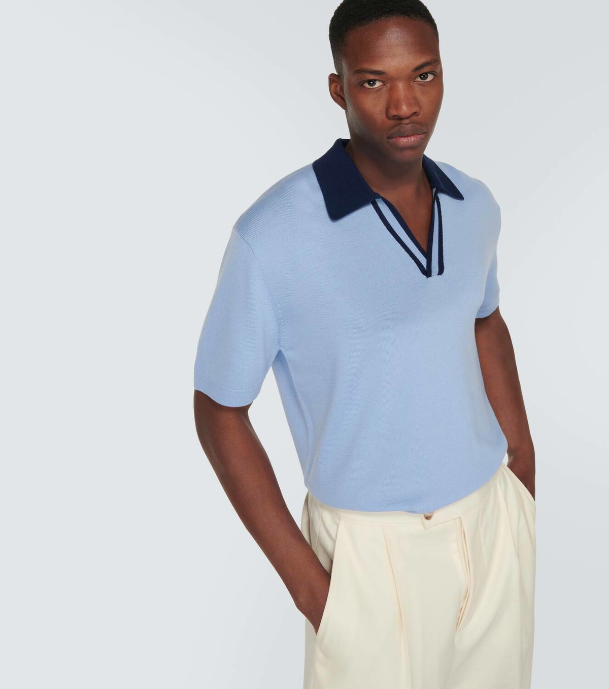 King & Tuckfield Wool polo shirt