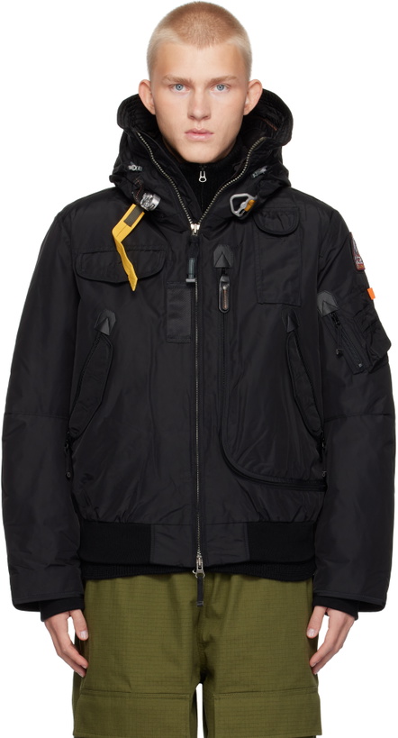 Photo: Parajumpers Black Masterpiece Gobi Hooded Down Bomber Jacket