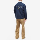 Kenzo Men's Embroidered Logo Workwear Jacket in Midnight Blue