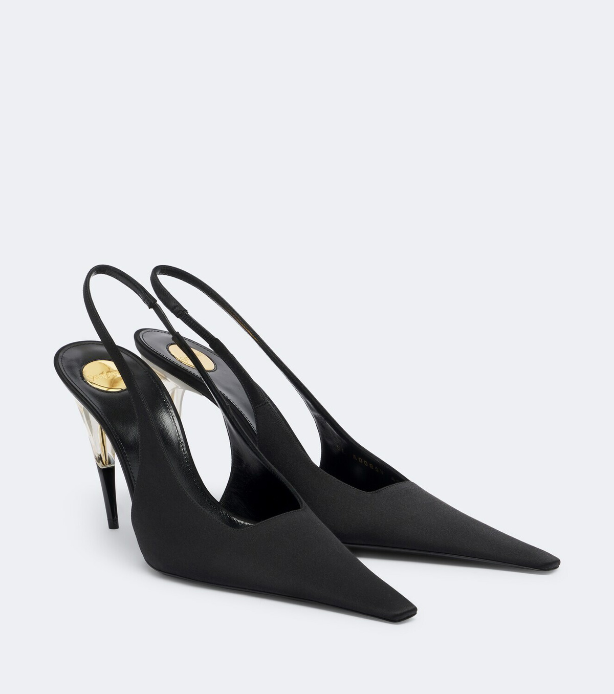 Saint Laurent Goya satin slingback pumps