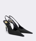Saint Laurent Goya satin slingback pumps