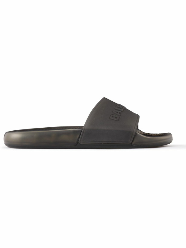 Photo: Balenciaga - Logo-Embossed Rubber Slides - Black