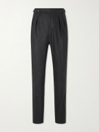 Brunello Cucinelli - Straight-Leg Pleated Wool Trousers - Gray