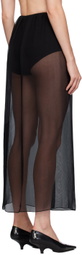 GIA STUDIOS Black Layered Midi Skirt