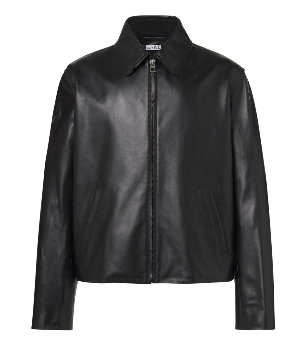 Loewe Shearling-trimmed leather jacket Loewe