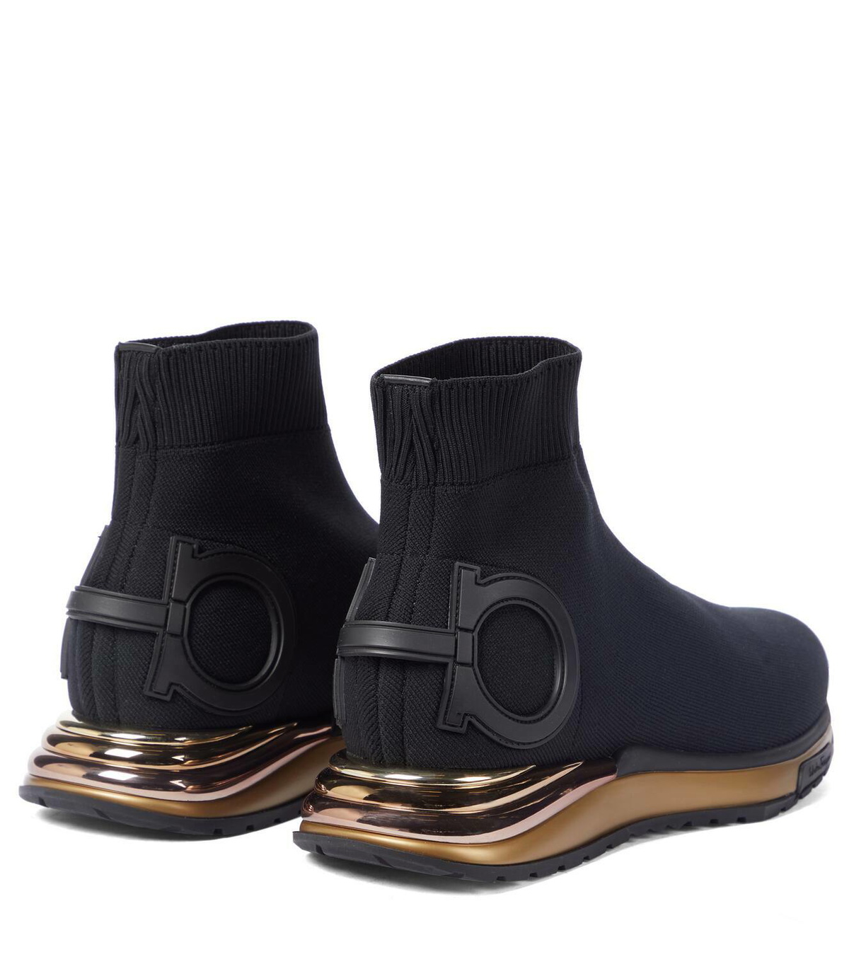 Ferragamo Gancini stretch-knit sock sneakers