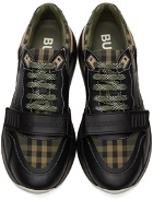 Burberry Green & Black Ramsey Low Sneakers