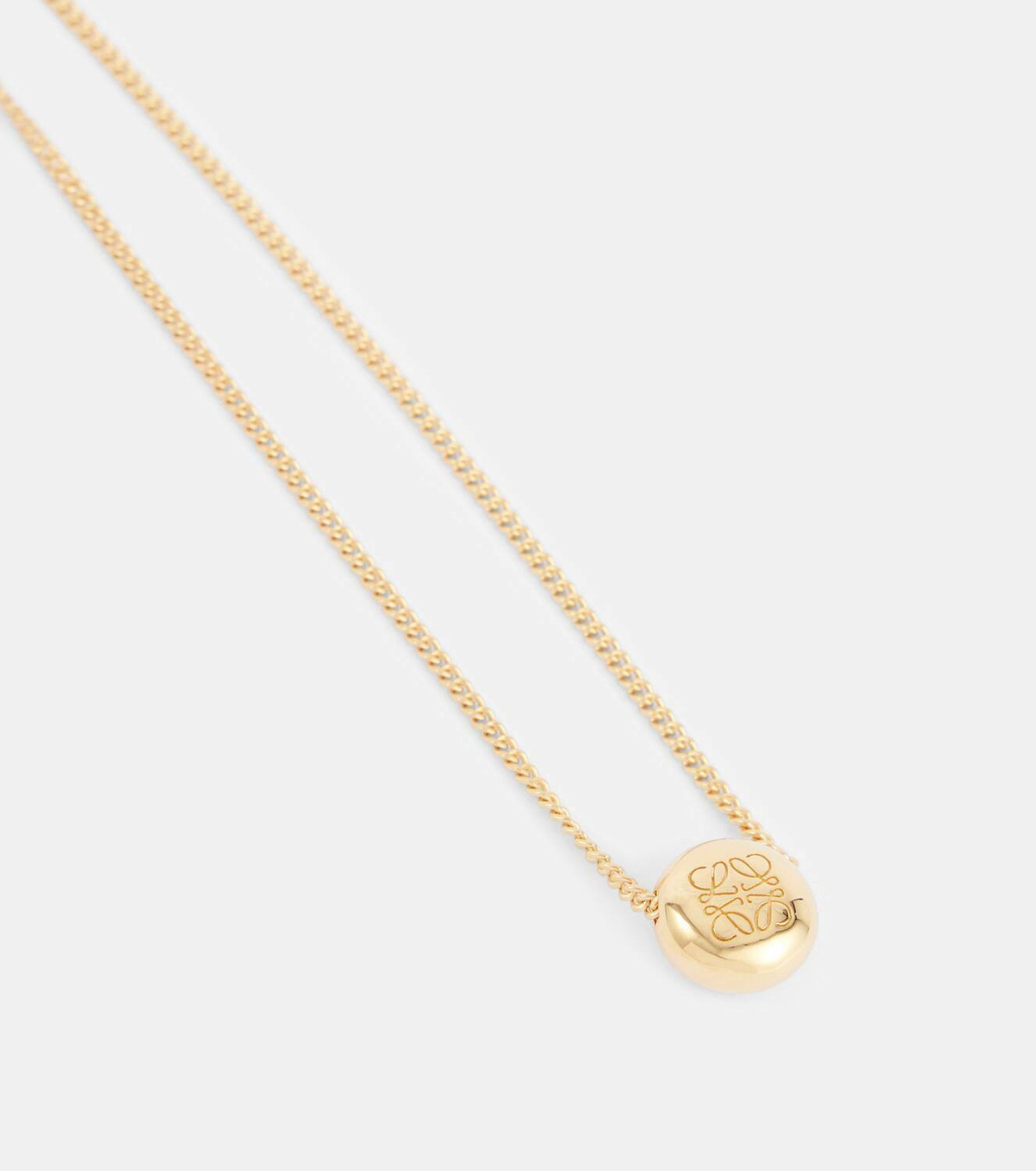 Loewe Anagram sterling silver necklace