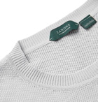 Incotex - Slim-Fit Honeycomb-Knit Cotton Sweater - Gray