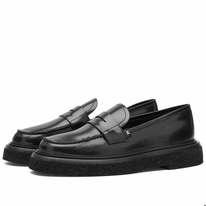 Photo: Max Mara Women's Crepe Loafer Shoes in Black