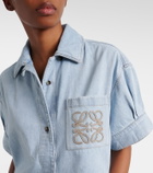 Loewe Paula's Ibiza Anagram cropped denim shirt